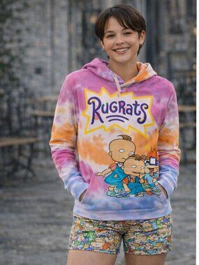Womens XS Nickelodeon Rugrats Hoodie w Shorts NWT